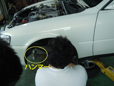 マークⅡの足回り作業